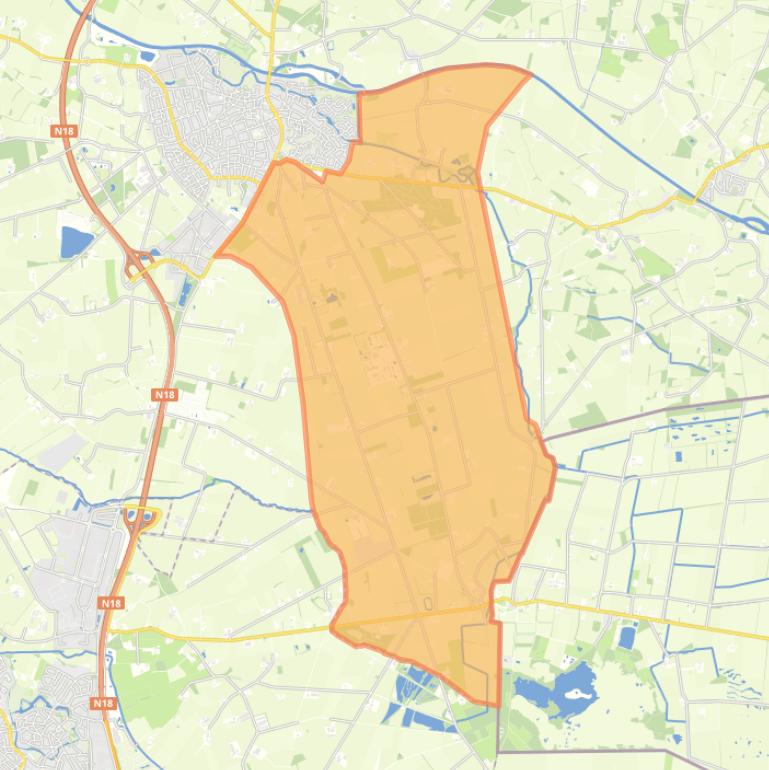 Kaart van de buurt Verspreide huizen Holterhoek.