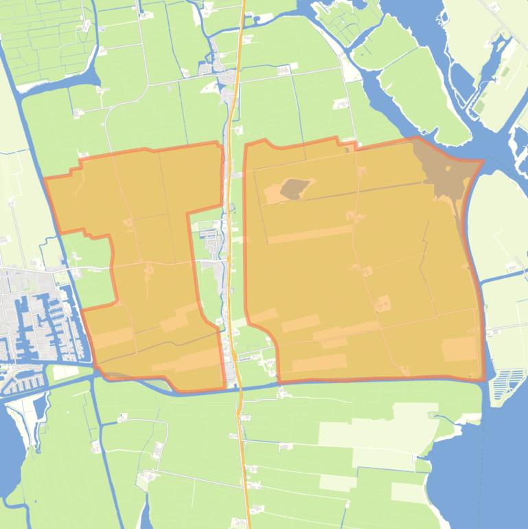 Kaart van de buurt Verspreide huizen Hommerts.