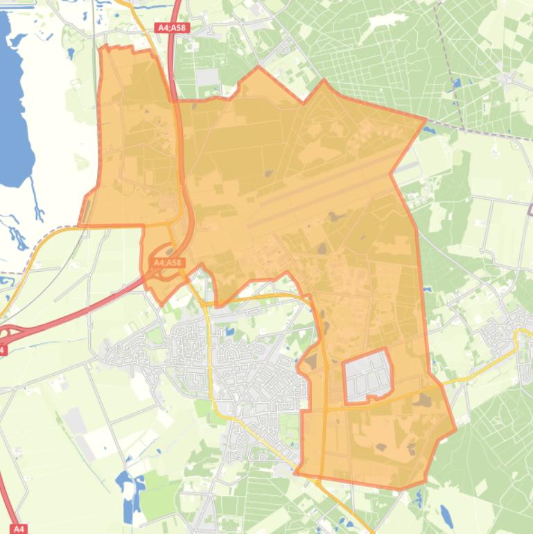 Kaart van de buurt Verspreide huizen Hoogerheide.