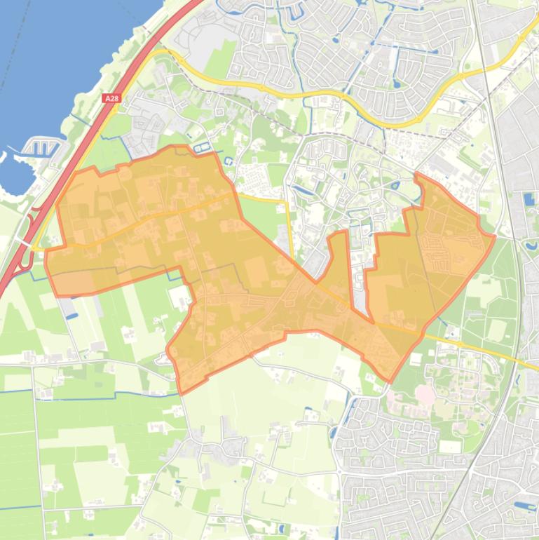 Kaart van de buurt Verspreide huizen Horst.