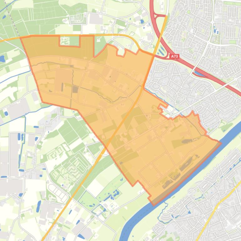 Kaart van de buurt Verspreide huizen Hout-Blerick.