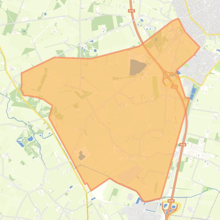 Kaart van de buurt Verspreide huizen Hupsel-West.