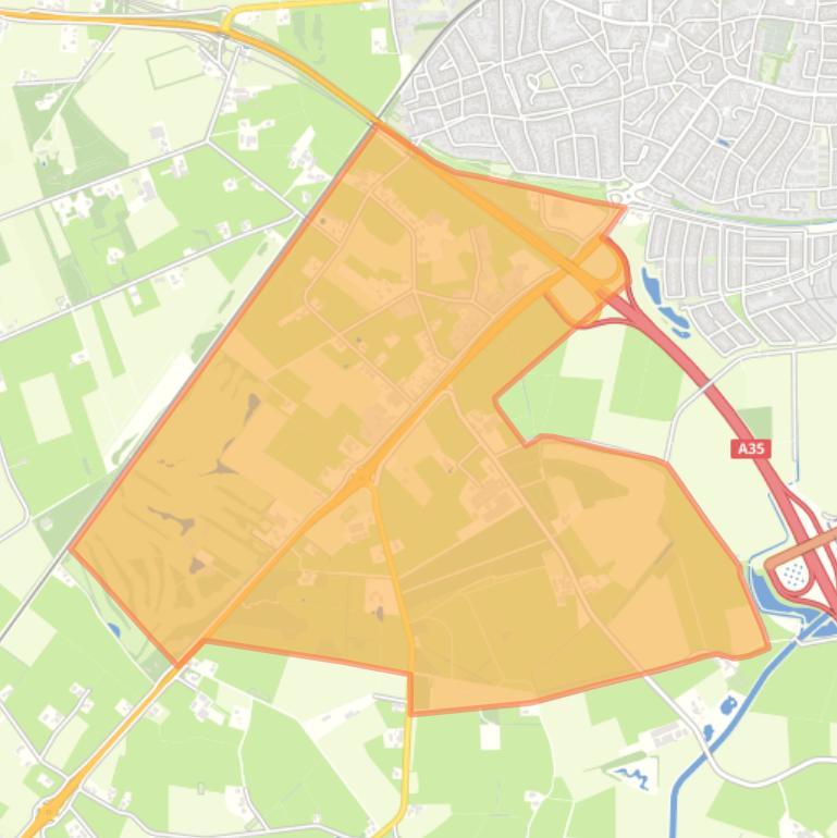 Kaart van de buurt Verspreide huizen Huurne I.