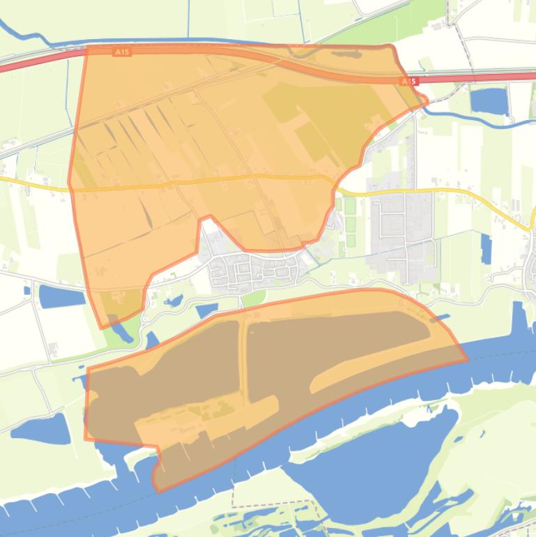 Kaart van de buurt Verspreide huizen IJzendoorn.
