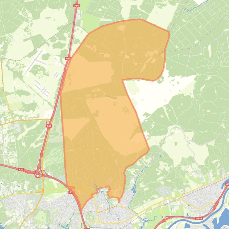 Kaart van de buurt Verspreide huizen Imbosch en Terlet.