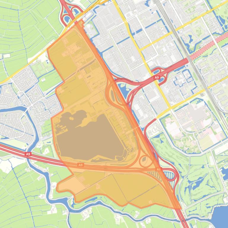 Kaart van de buurt Verspreide huizen in de Bullewijker polder.