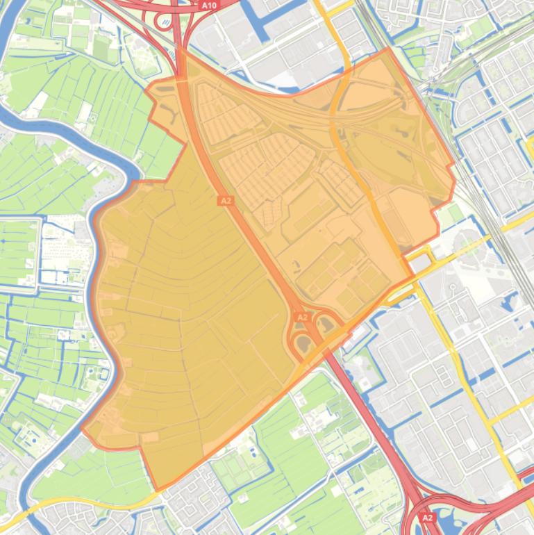Kaart van de buurt Verspreide huizen in de Duivendrechtsche polder.