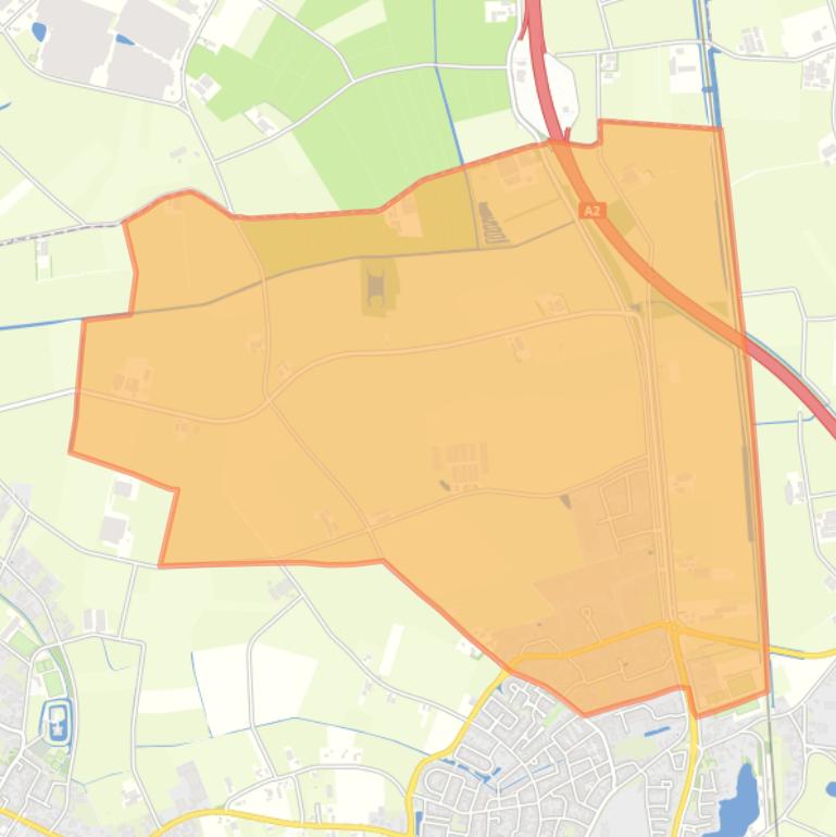 Kaart van de buurt Verspreide huizen in de polder Hedel.