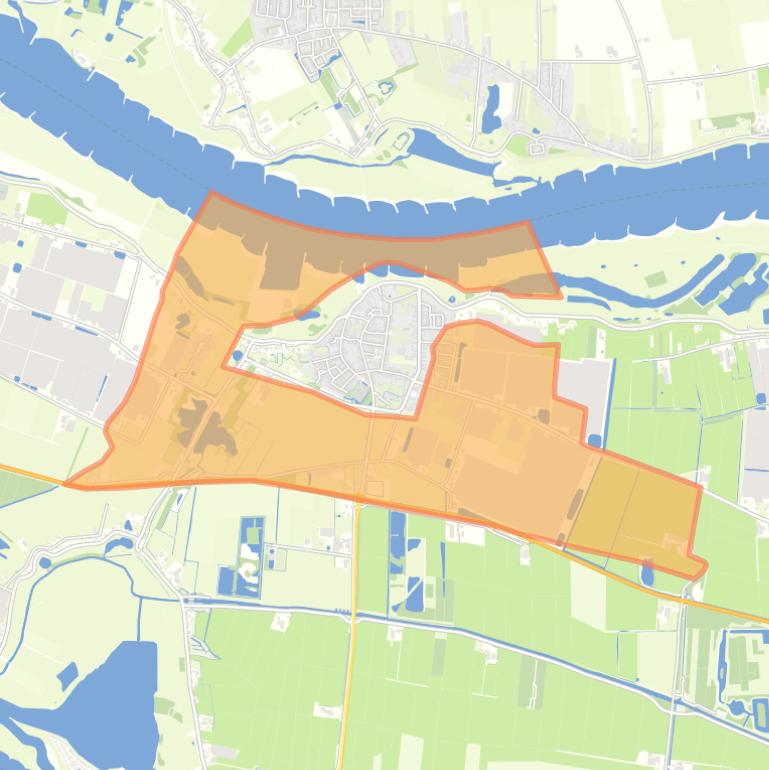 Kaart van de buurt Verspreide huizen in de polder Zuilichem en omgeving.