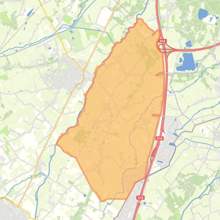 Kaart van de buurt Verspreide huizen in het Oosten.