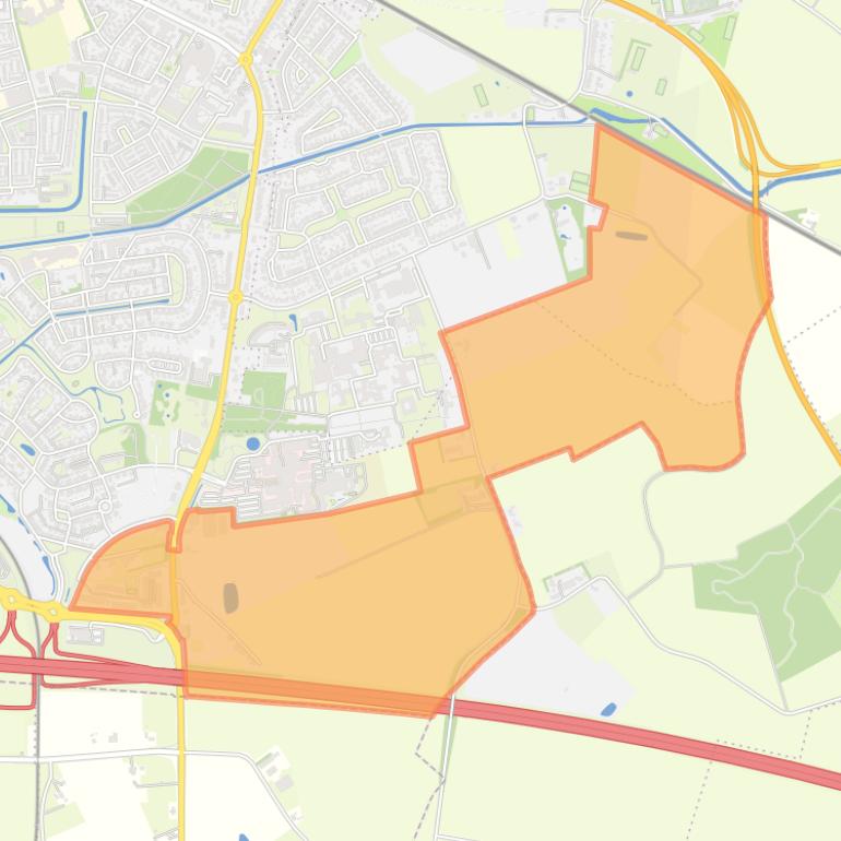 Kaart van de buurt Verspreide huizen in het Zuiden.