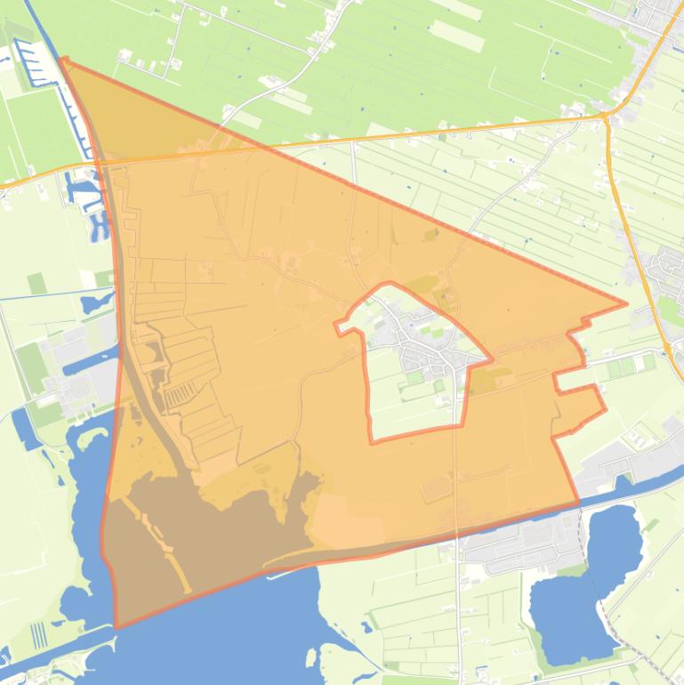 Kaart van de buurt Verspreide huizen Jistrum.