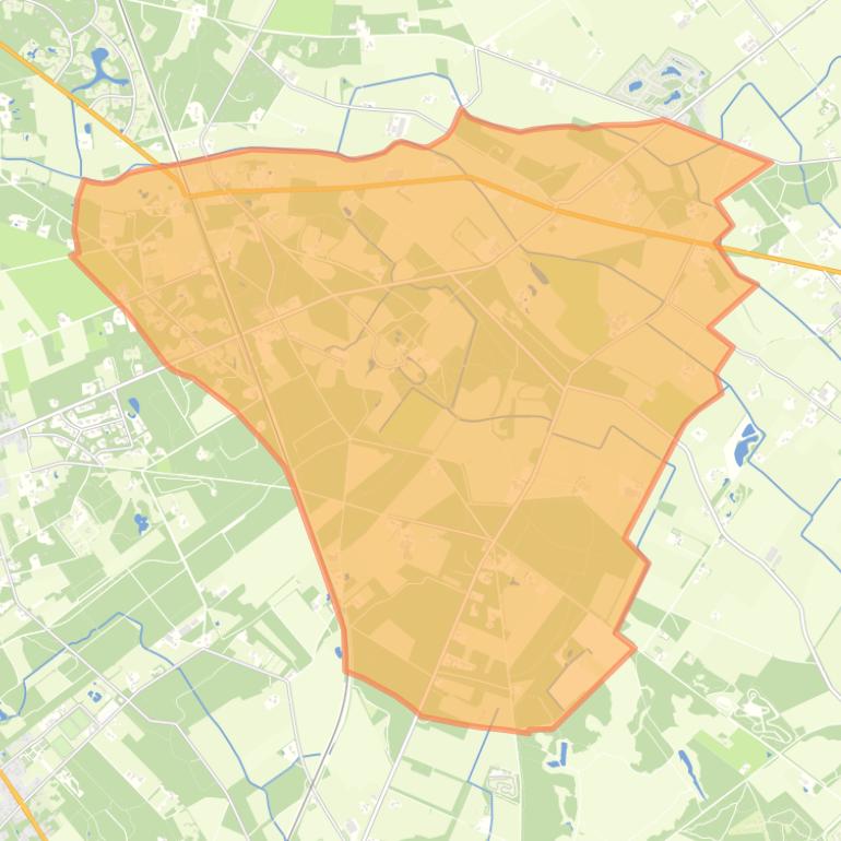 Kaart van de buurt Verspreide huizen Joppe.