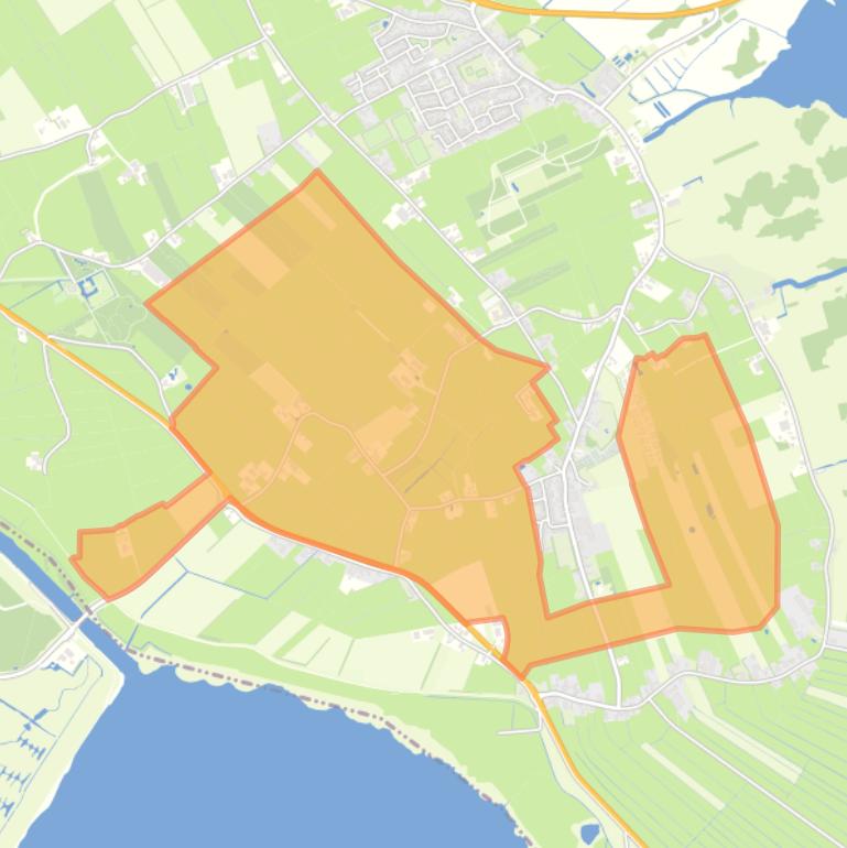 Kaart van de buurt Verspreide huizen Kadoelen en omgeving.