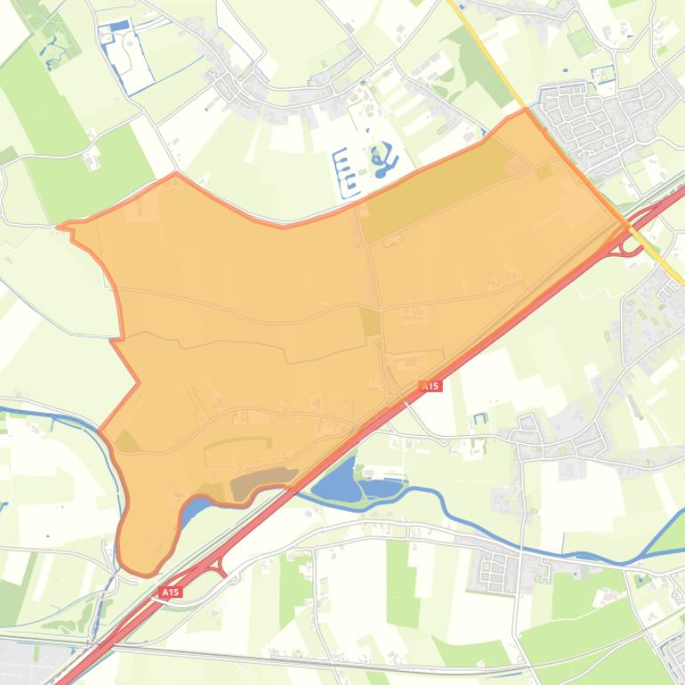 Kaart van de buurt Verspreide huizen Kapel Avezaath.