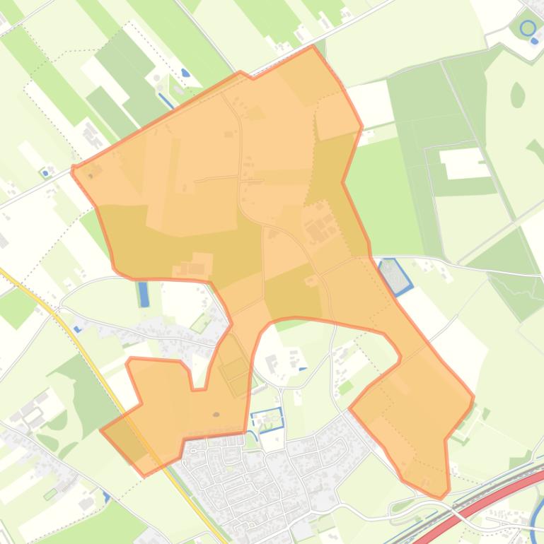 Kaart van de buurt Verspreide huizen Kerk Avezaath.