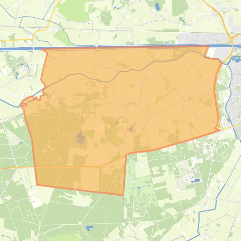 Kaart van de buurt Verspreide huizen Klein Dochteren.