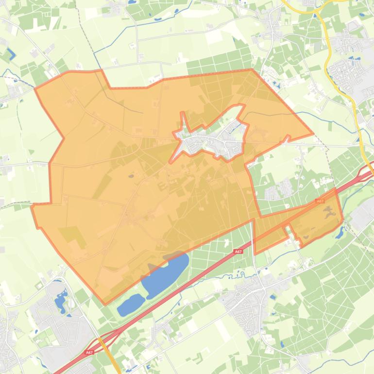 Kaart van de buurt Verspreide huizen Knegsel.