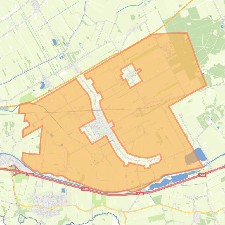 Kaart van de buurt Verspreide huizen Koekange.