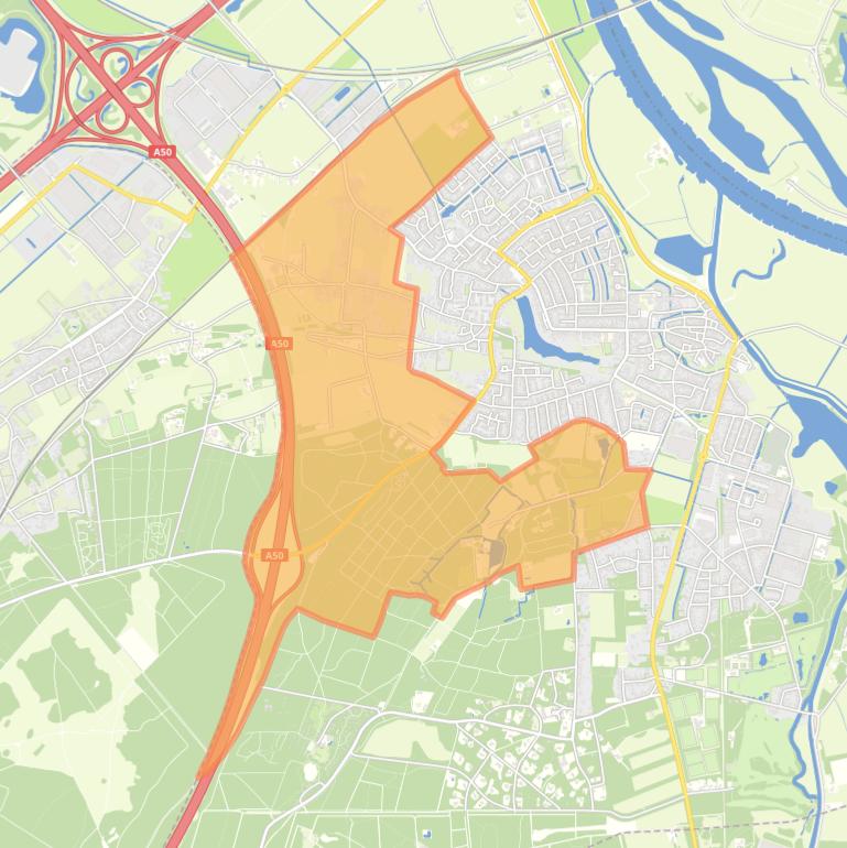 Kaart van de buurt Verspreide huizen Koeweg en Molecaten.
