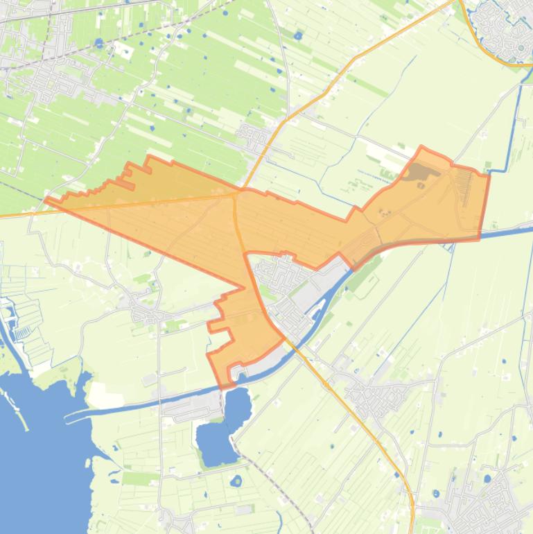 Kaart van de buurt Verspreide huizen Kootstertille.