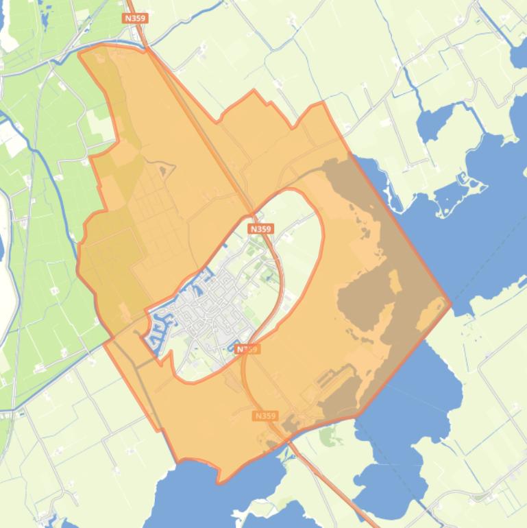 Kaart van de buurt Verspreide huizen Koudum.