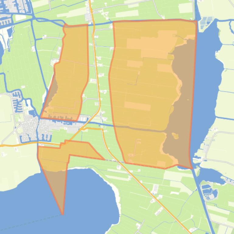 Kaart van de buurt Verspreide huizen Koufurderrige.