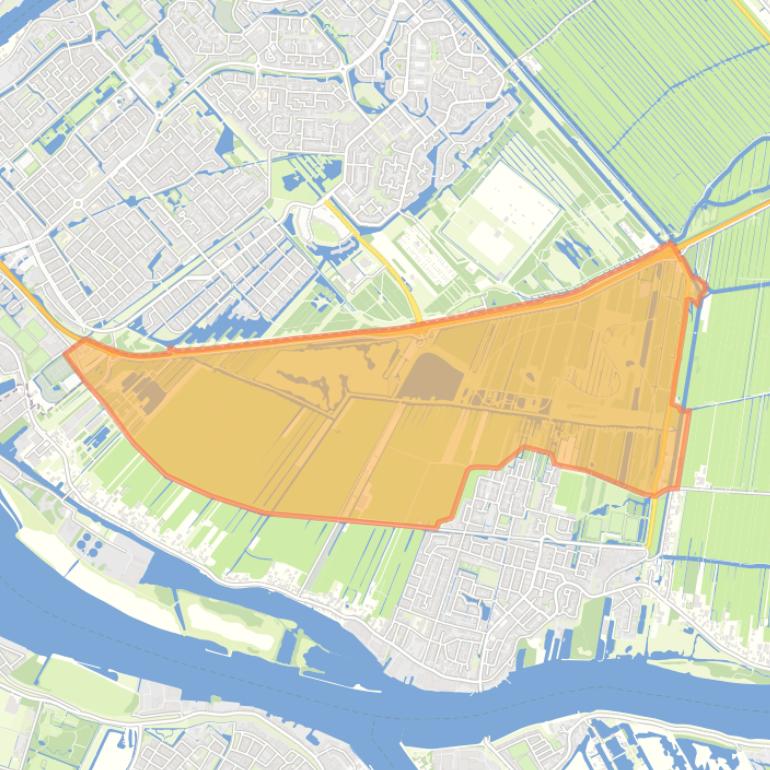 Kaart van de buurt Verspreide huizen Krimpen aan de Lek.