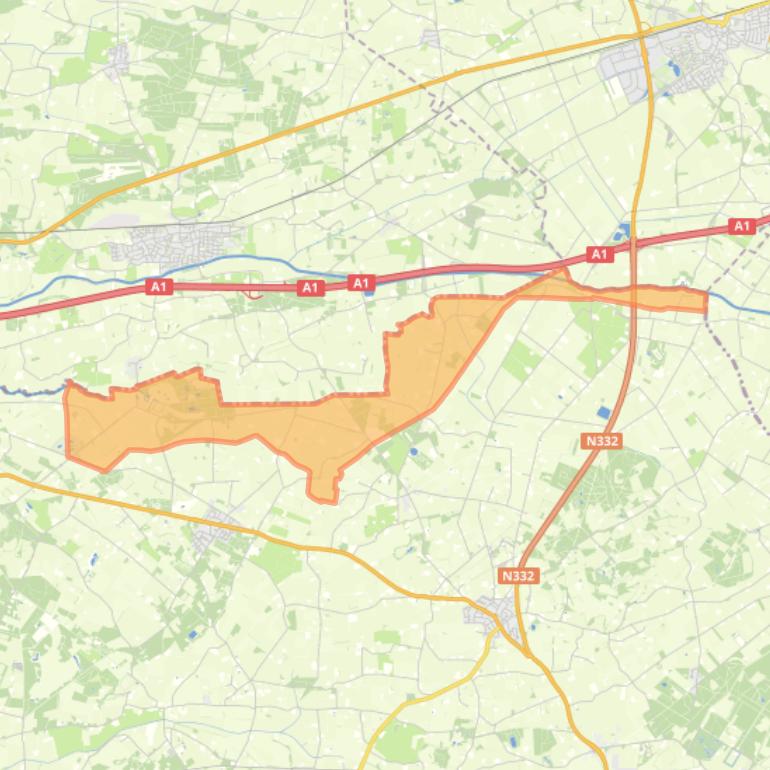 Kaart van de buurt Verspreide huizen Kring van Dorth.