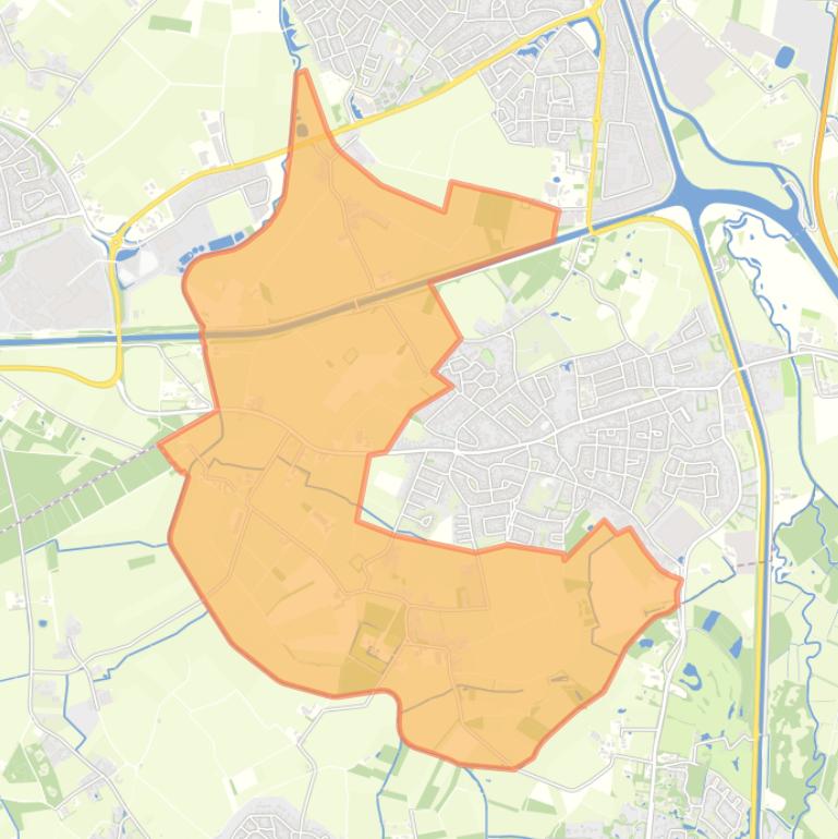 Kaart van de buurt Verspreide huizen Laar en Strijp.
