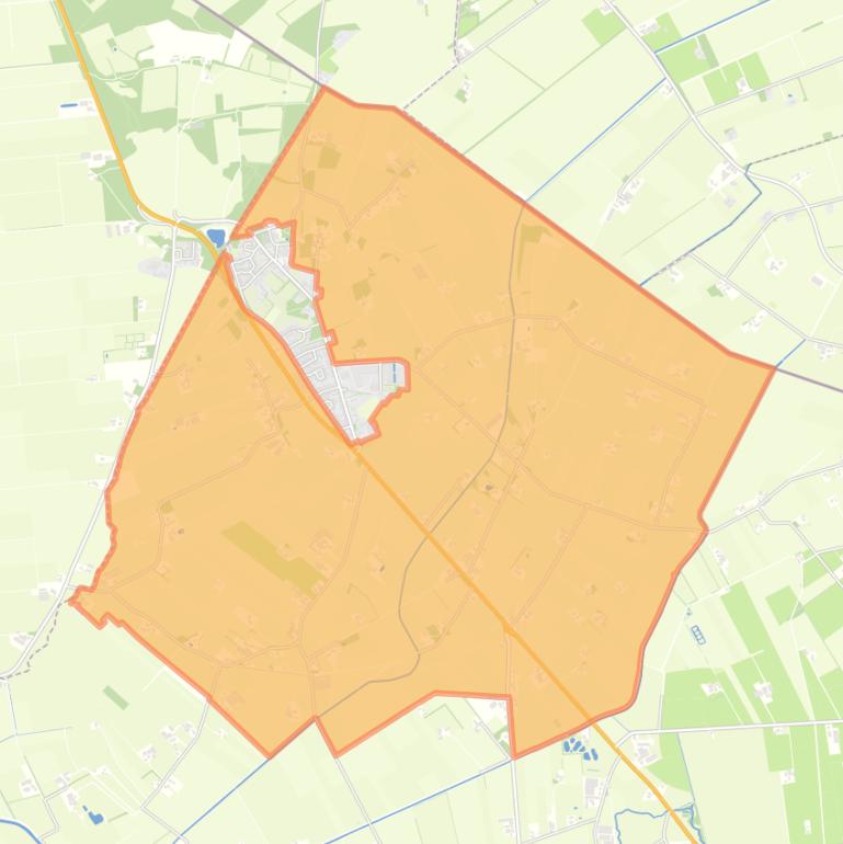 Kaart van de buurt Verspreide huizen Langeveen.