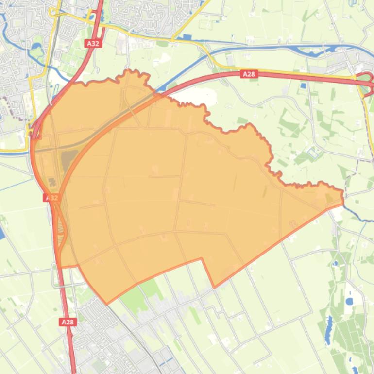 Kaart van de buurt Verspreide huizen Lankhorst.