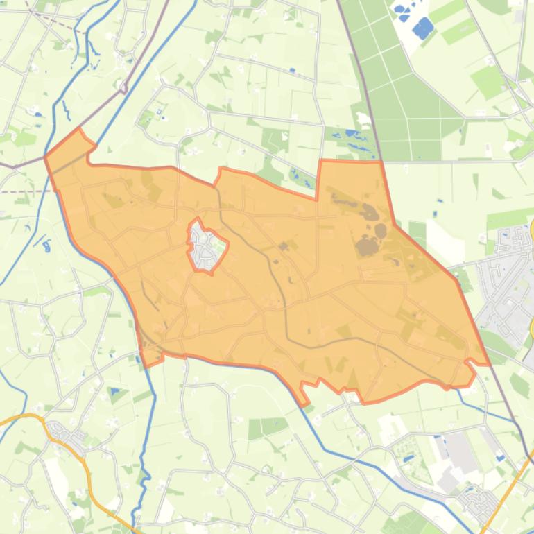 Kaart van de buurt Verspreide huizen Lattrop.