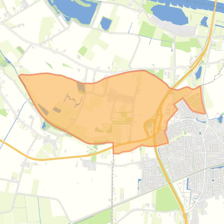 Kaart van de buurt Verspreide huizen Lede en Oudewaard.
