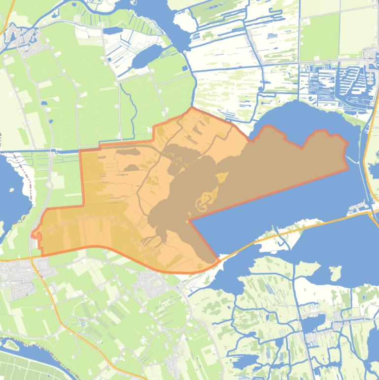 Kaart van de buurt Verspreide huizen Leeuwte (gedeeltelijk).