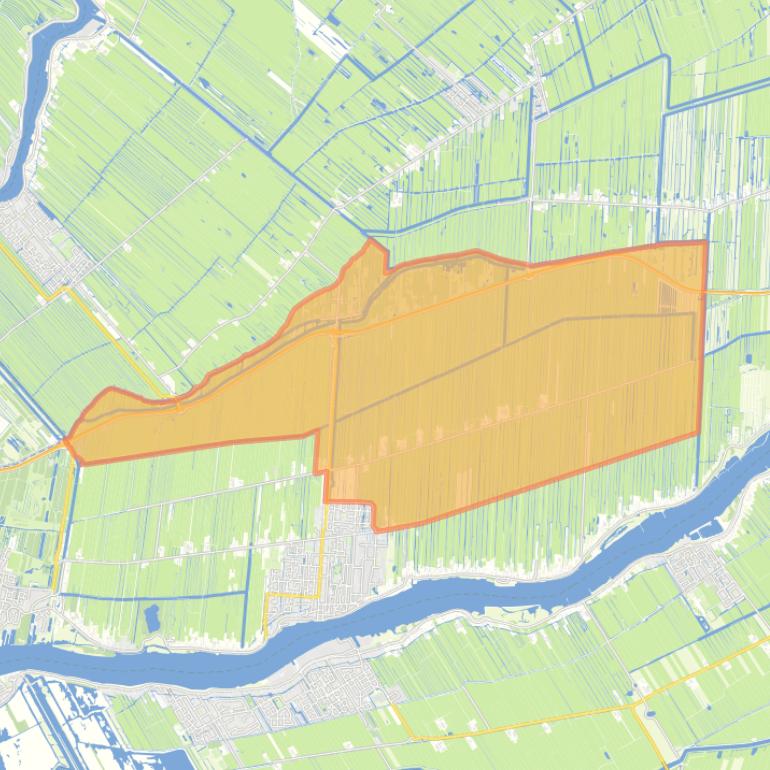 Kaart van de buurt Verspreide huizen Lekkerkerk.
