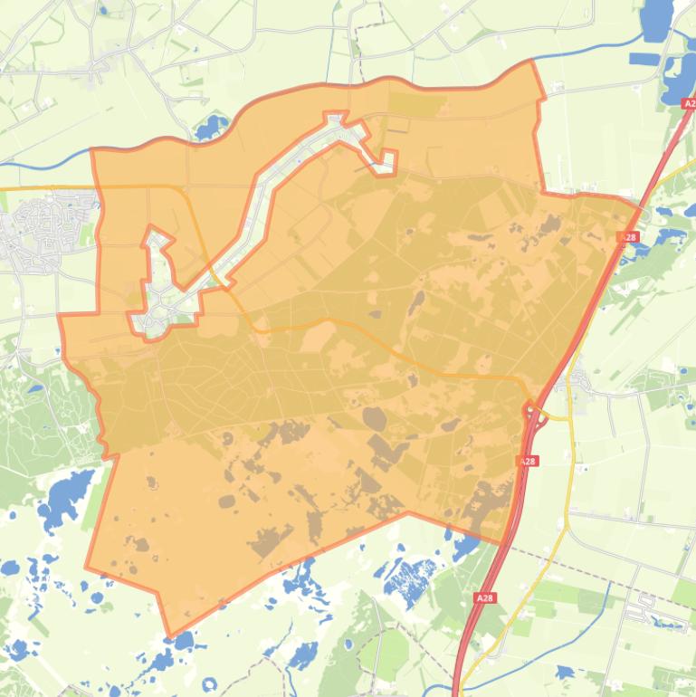 Kaart van de buurt Verspreide huizen Lhee.