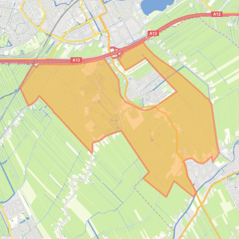 Kaart van de buurt Verspreide huizen Linschoten.
