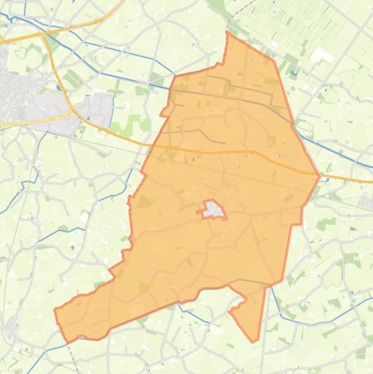 Kaart van de buurt Verspreide huizen Lintelo.