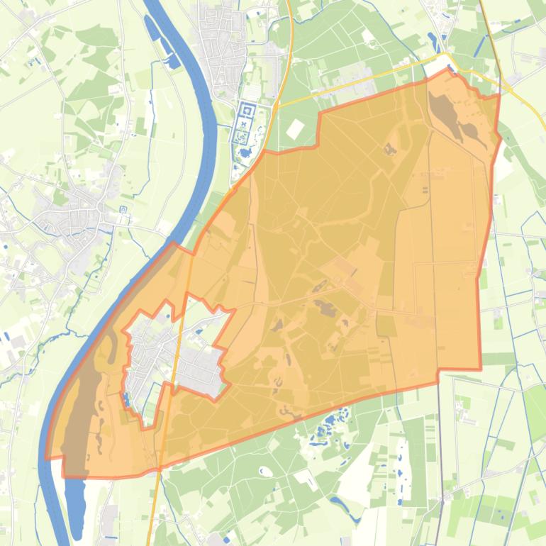 Kaart van de buurt Verspreide huizen Lomm.