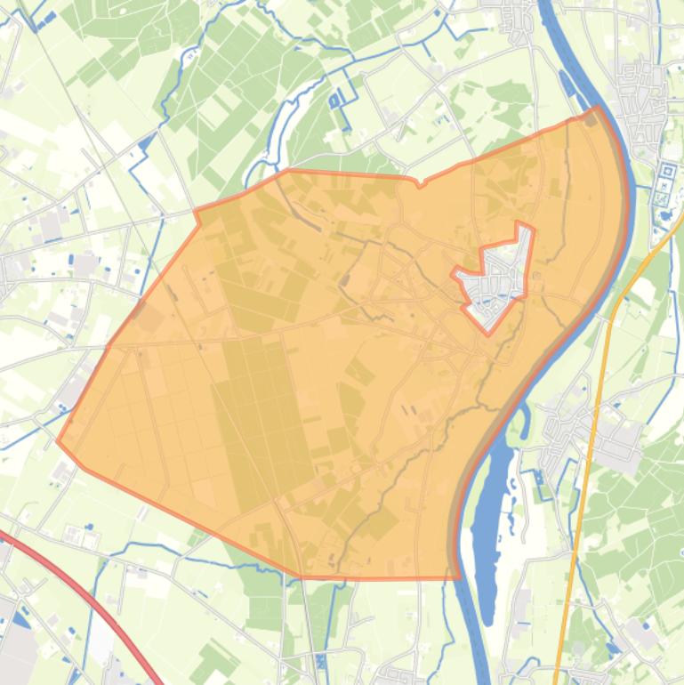 Kaart van de buurt Verspreide huizen Lottum.