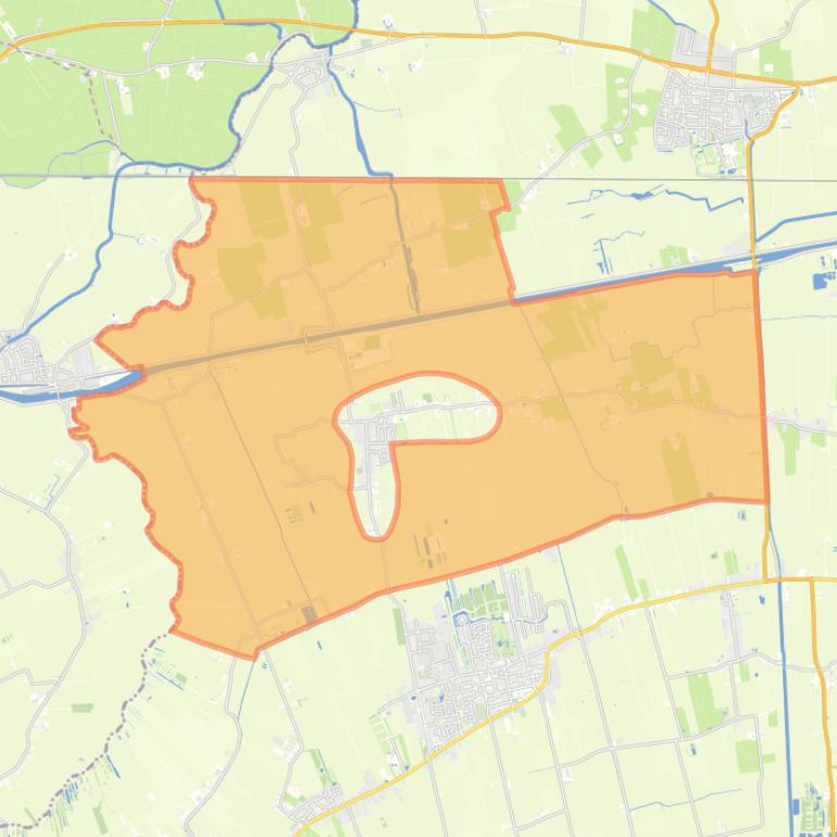 Kaart van de buurt Verspreide huizen Lutjegast.