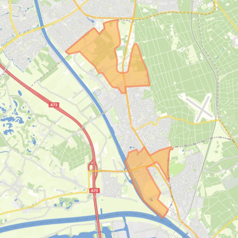 Kaart van de buurt Verspreide huizen Malden.