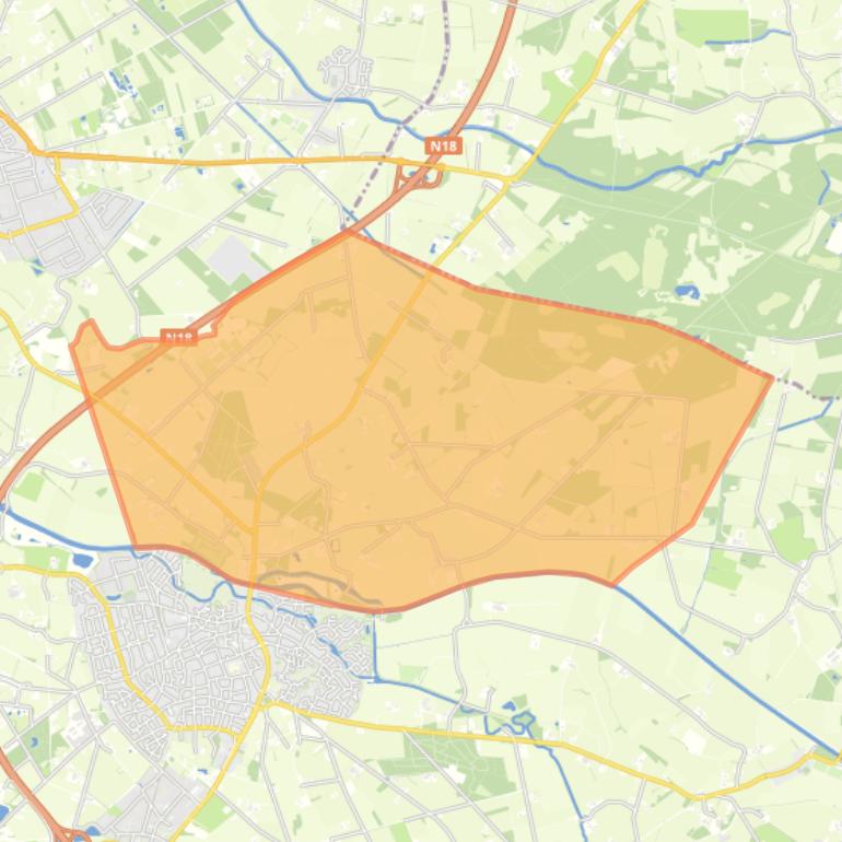 Kaart van de buurt Verspreide huizen Mallem en Loo.