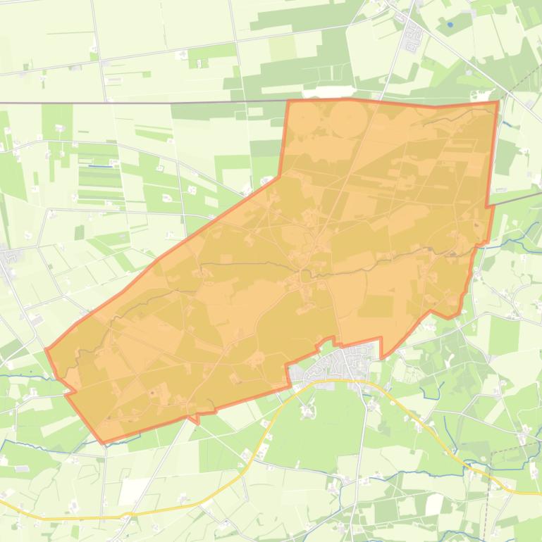 Kaart van de buurt Verspreide huizen Mander.