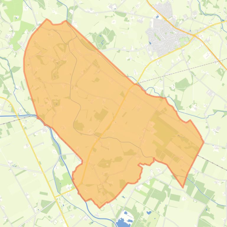 Kaart van de buurt Verspreide huizen Markvelde.