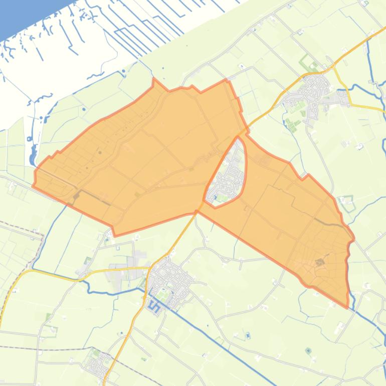 Kaart van de buurt Verspreide huizen Marrum-Westernijkerk.