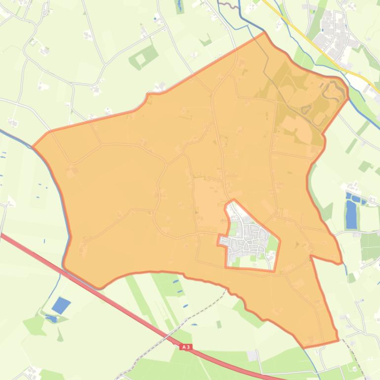 Kaart van de buurt Verspreide huizen Megchelen.