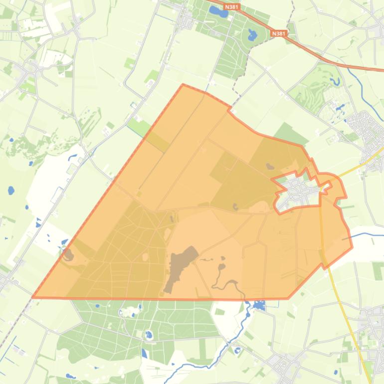 Kaart van de buurt Verspreide huizen Meppen.