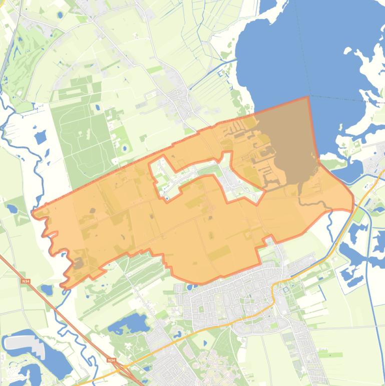 Kaart van de buurt Verspreide huizen Midlaren.